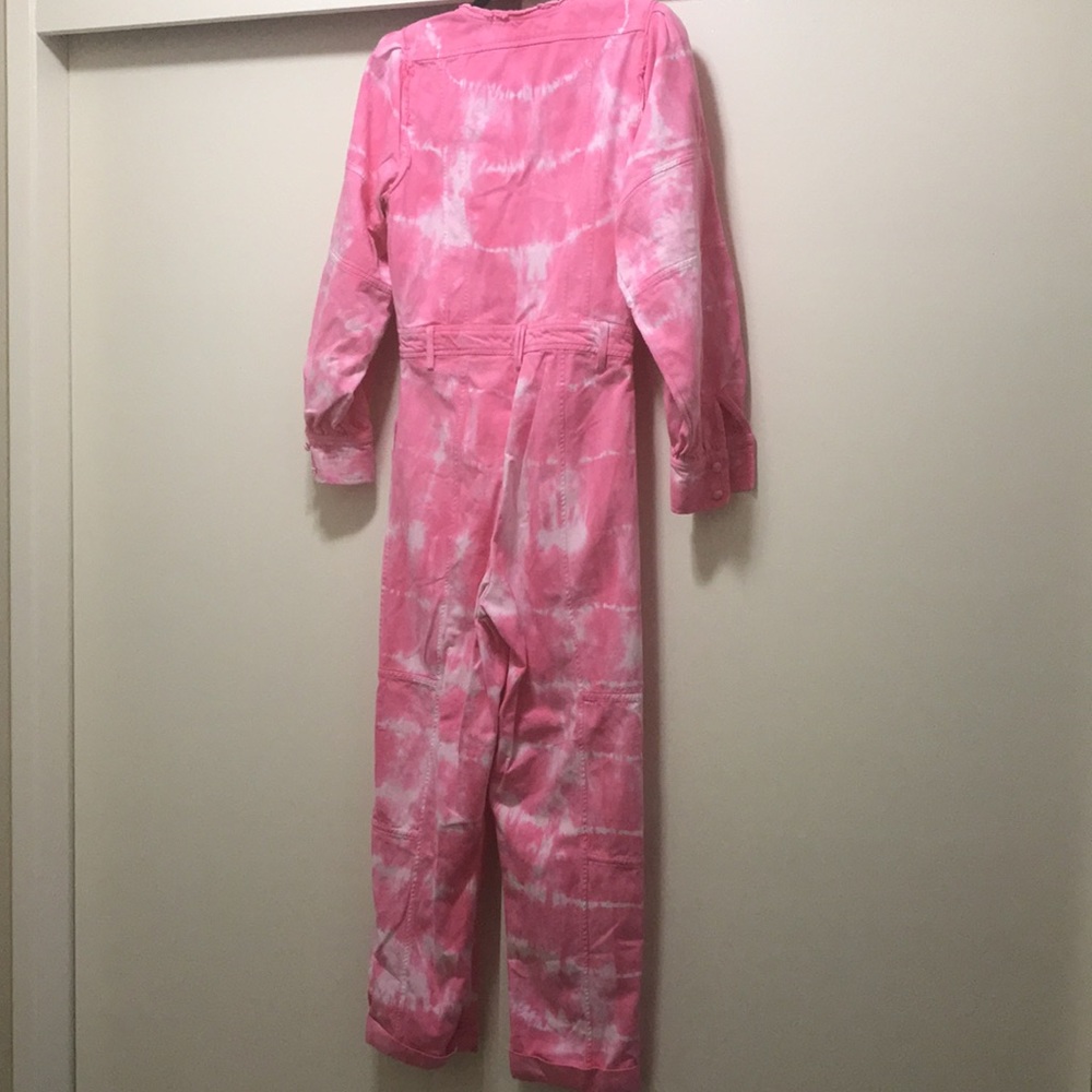 LOVESHACKFANCY
Paca tie-dyed belted denim jumpsuit - Picture 7 of 10